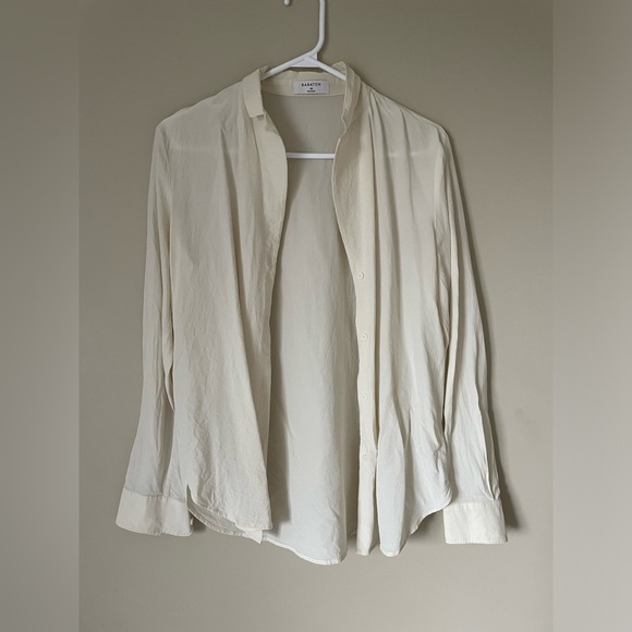 Babaton light cream/tan Long Sleeve blouse size XS minimalist, neutral NWOT - Picture 4 of 4